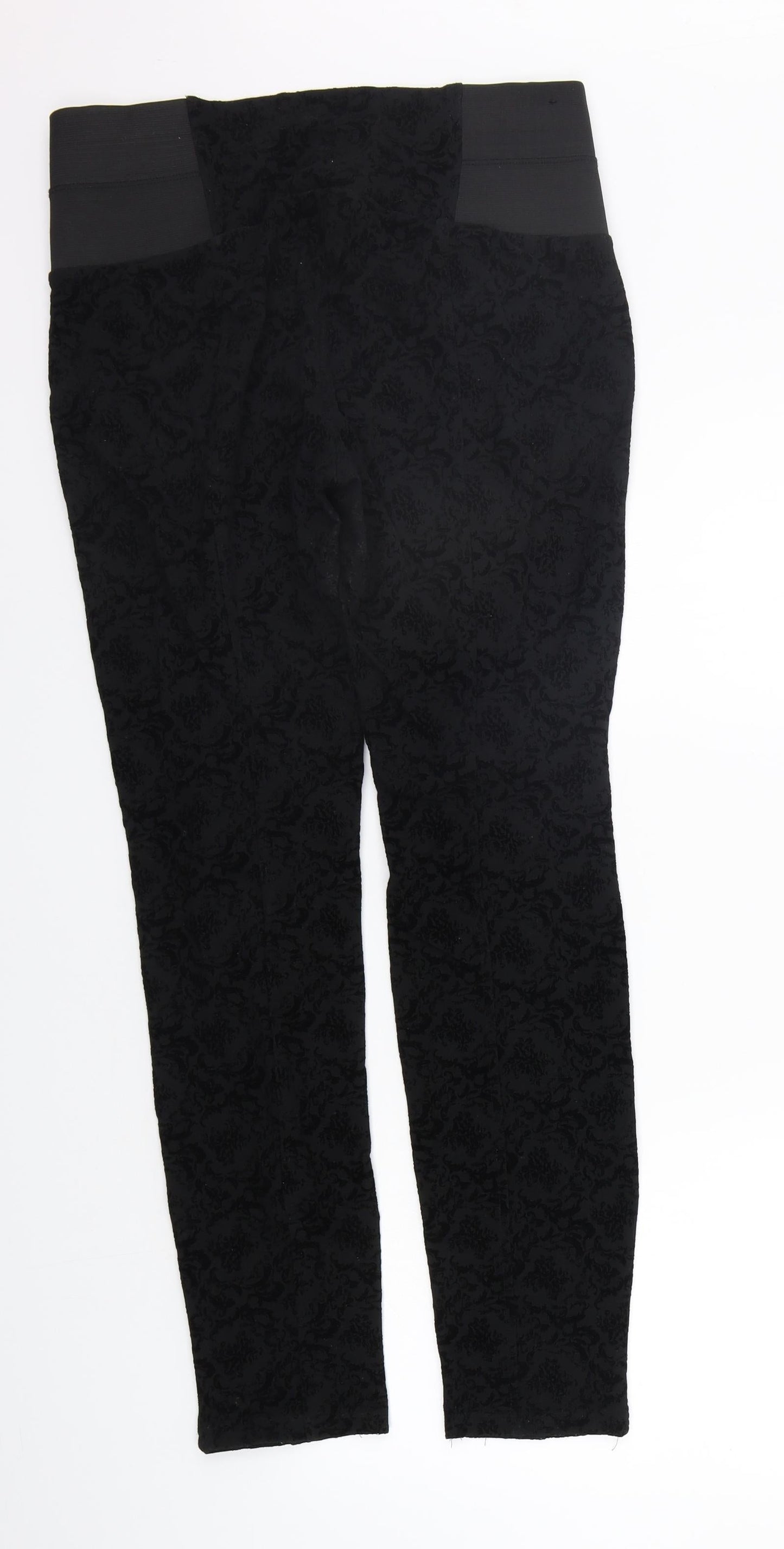 one tone Womens Black   Jegging Trousers Size M L28 in - Elastic Waist Band