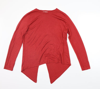 Womens UK Size 16 Very Red Basic T-Shirt