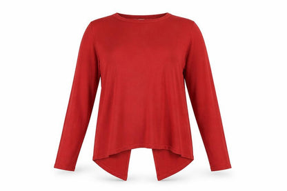Womens UK Size 16 Very Red Basic T-Shirt