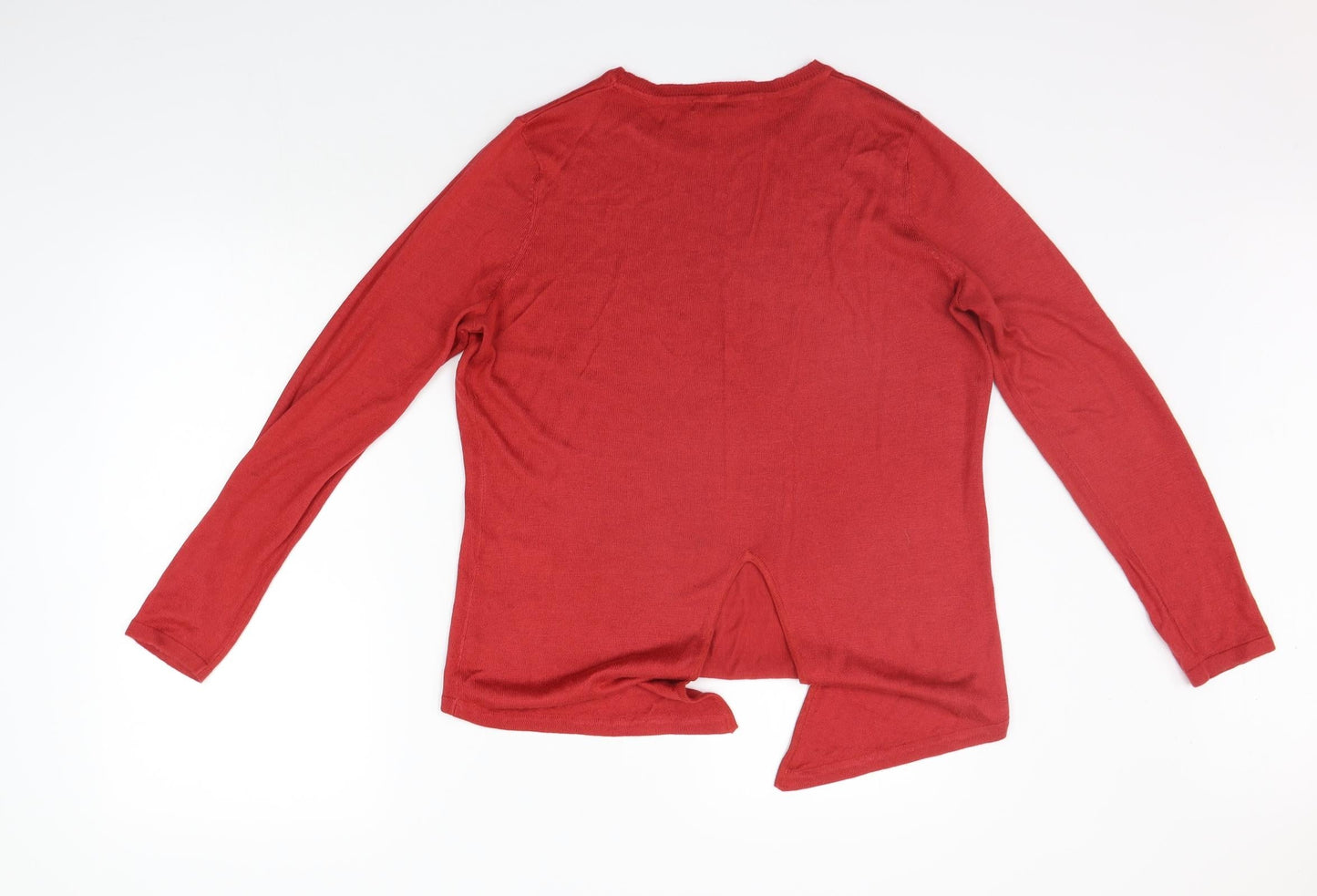 Womens UK Size 16 Very Red Basic T-Shirt