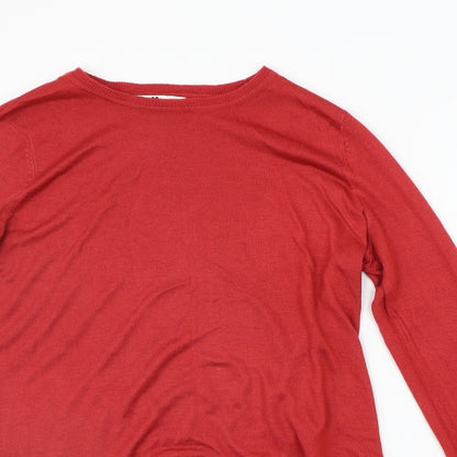 Womens UK Size 16 Very Red Basic T-Shirt