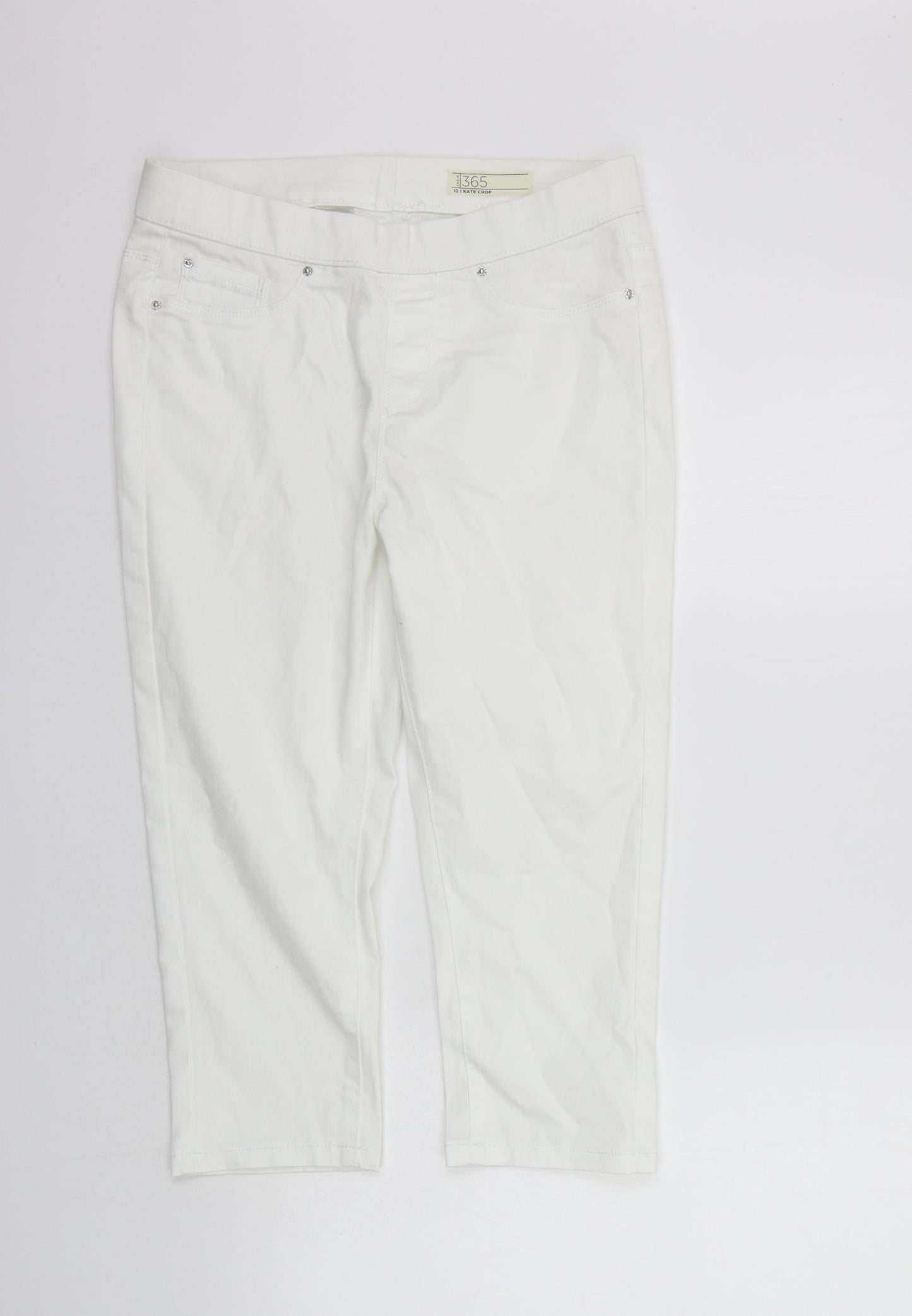 365 Womens White   Trousers  Size 10 L20 in - washable mark