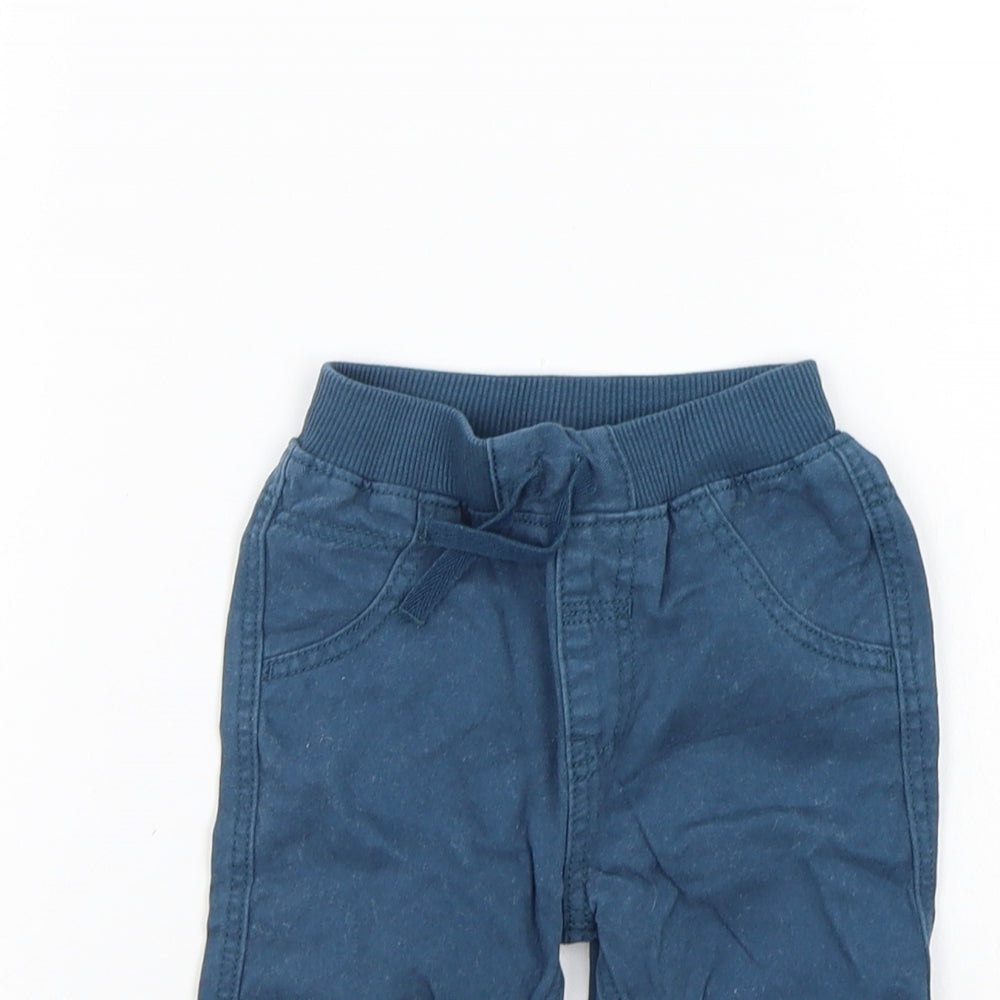 George Boys Blue   Cargo Trousers Size 3-6 Months