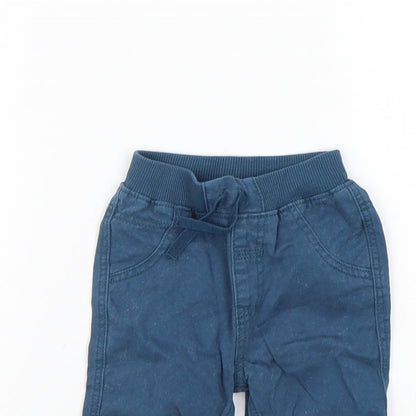 George Boys Blue   Cargo Trousers Size 3-6 Months