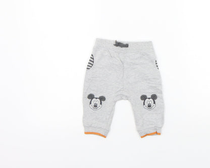 George Girls Grey   Jogger Trousers Size 3-6 Months