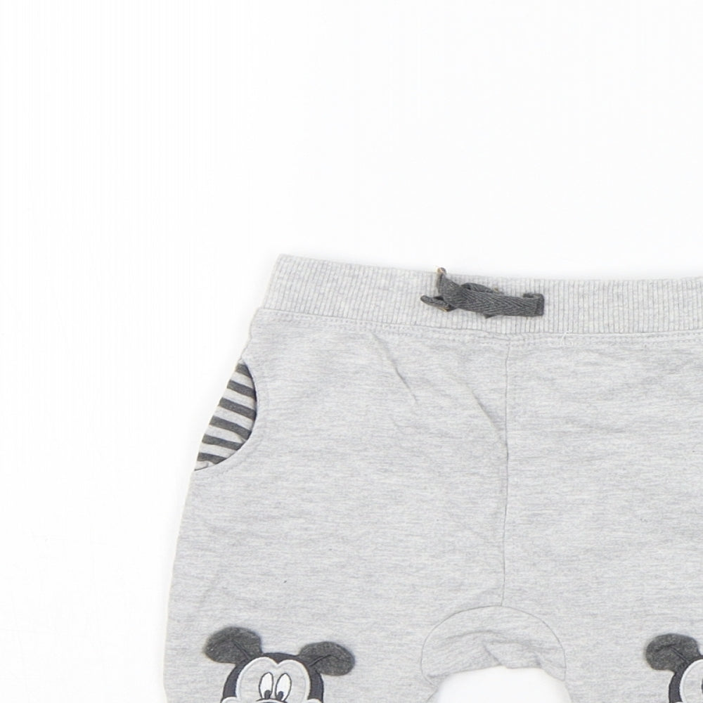 George Girls Grey   Jogger Trousers Size 3-6 Months