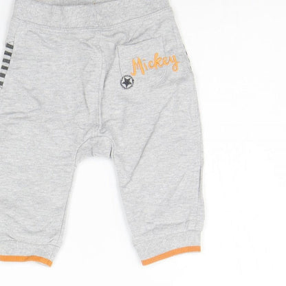 George Girls Grey   Jogger Trousers Size 3-6 Months