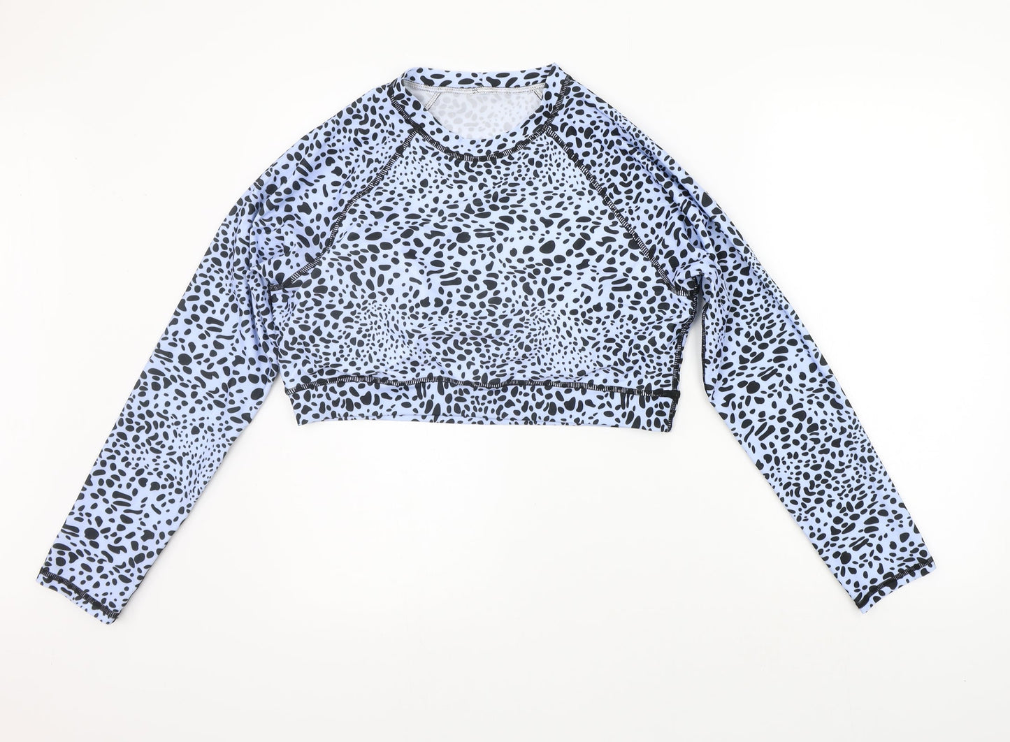 SheIn Womens Blue Polka Dot  Pullover Jumper Size 2XL