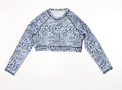 SheIn Womens Blue Polka Dot  Pullover Jumper Size 2XL