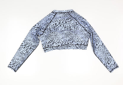 SheIn Womens Blue Polka Dot  Pullover Jumper Size 2XL