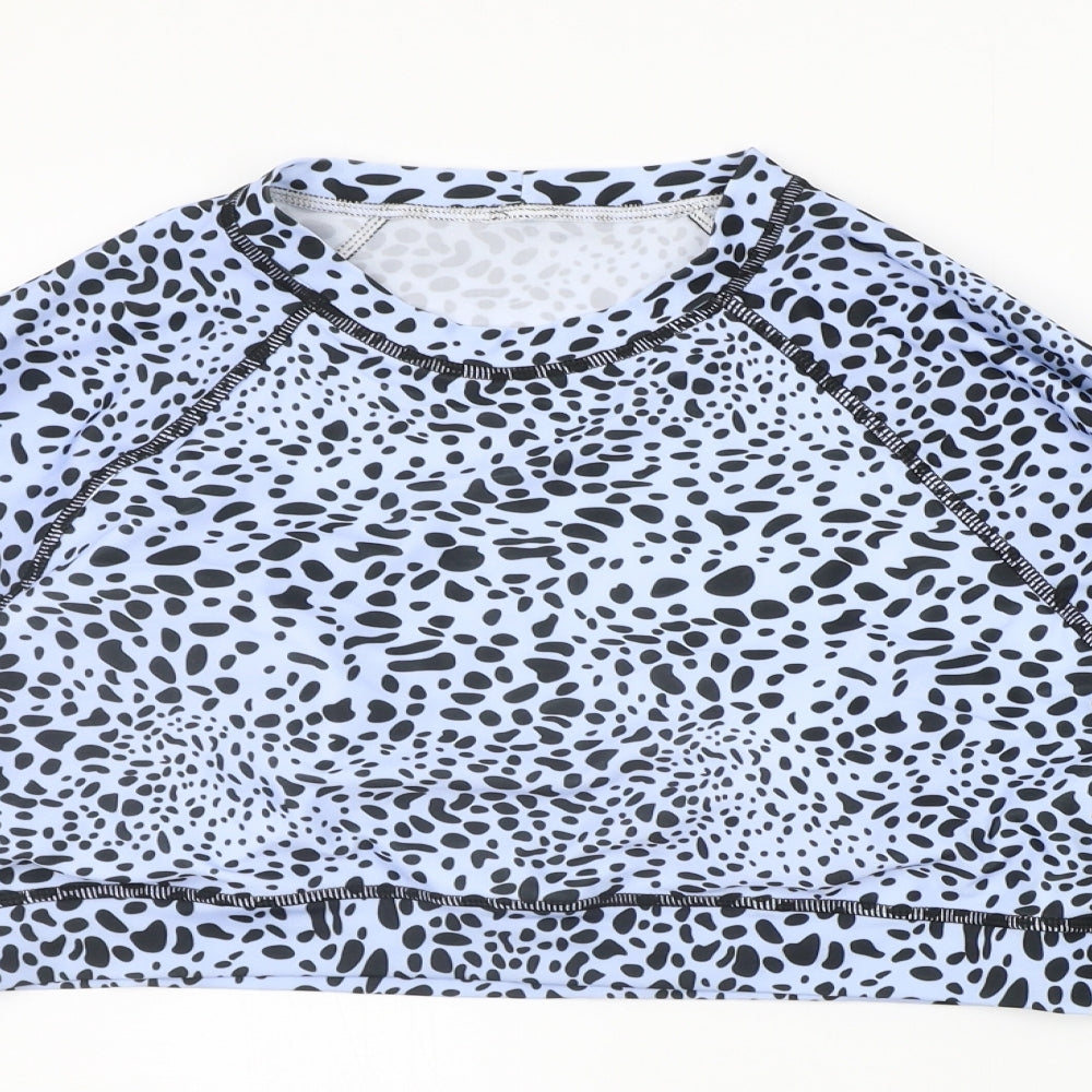 SheIn Womens Blue Polka Dot  Pullover Jumper Size 2XL