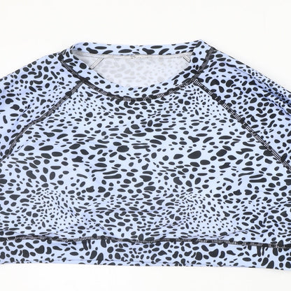 SheIn Womens Blue Polka Dot  Pullover Jumper Size 2XL