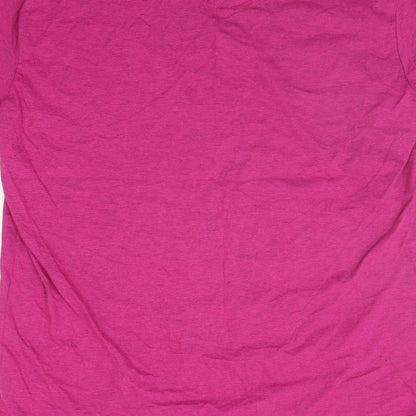Womens UK Size 2XL Gildan Pink Basic T-Shirt