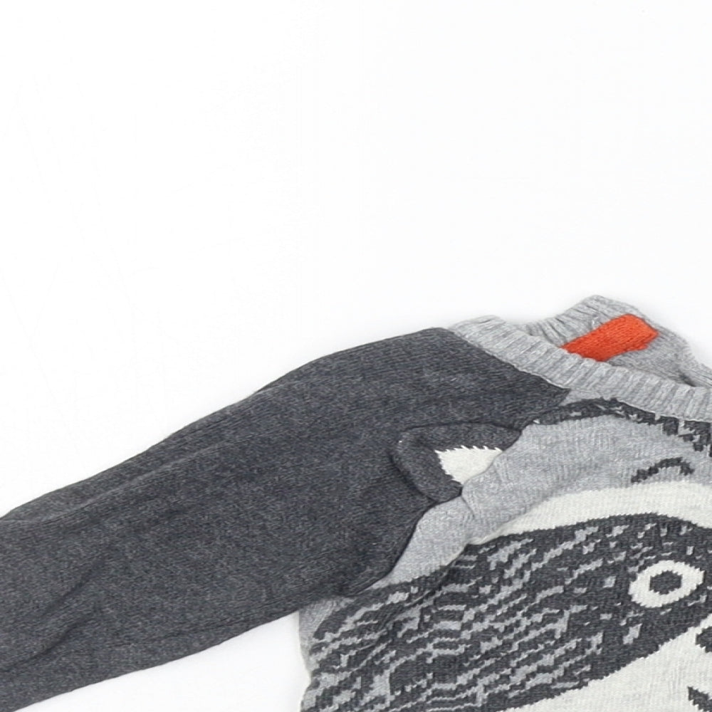 Earlydays Girls Grey   Pullover Jumper Size 3-6 Months  - animal design