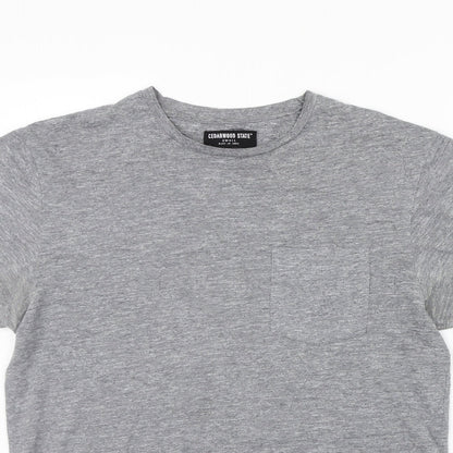 Ceader wood state Mens Grey    T-Shirt Size S  - washable mark