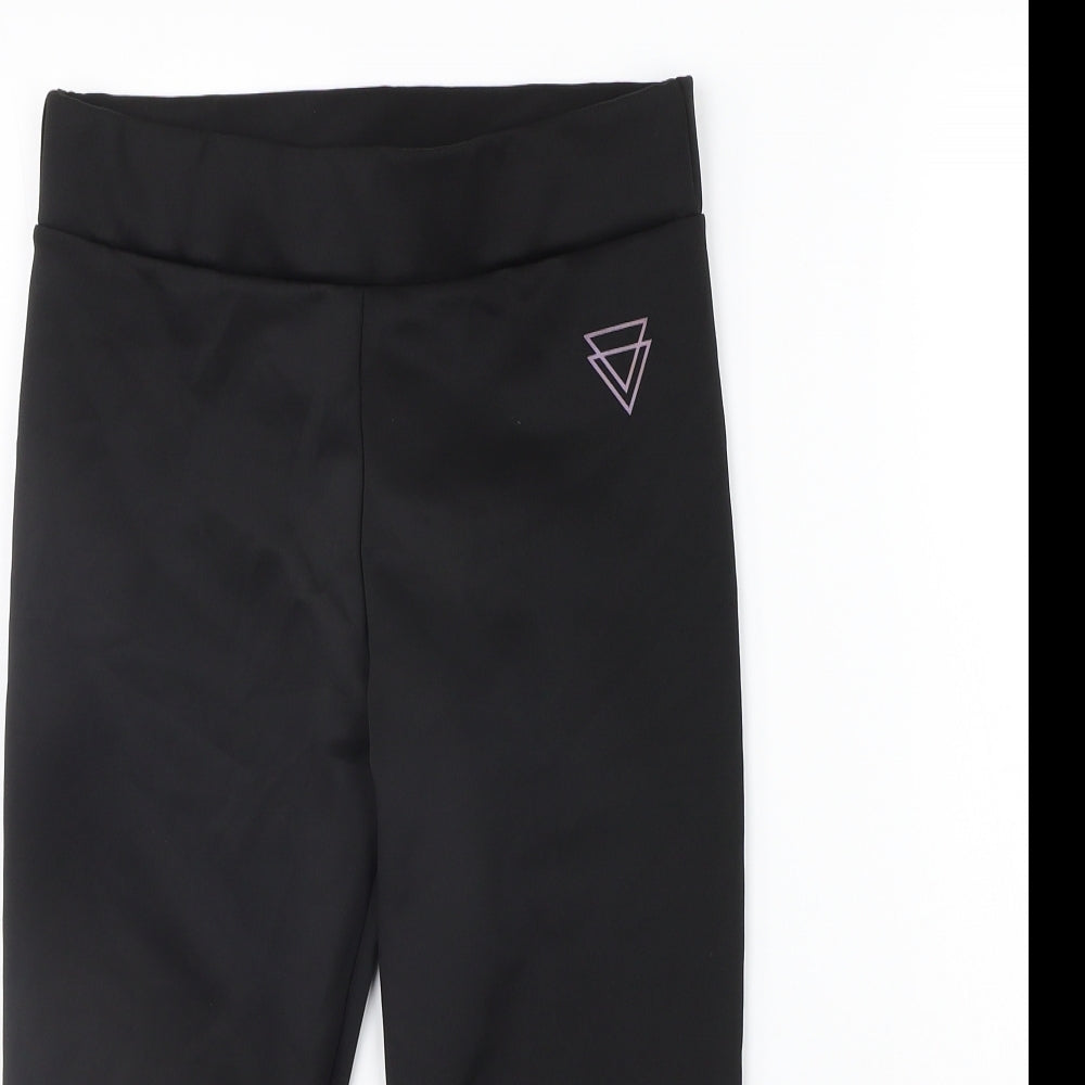 Womens UK Size 10 Boohoo Regular Fit Jogger Black Trousers