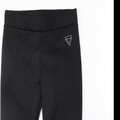 Womens UK Size 10 Boohoo Regular Fit Jogger Black Trousers