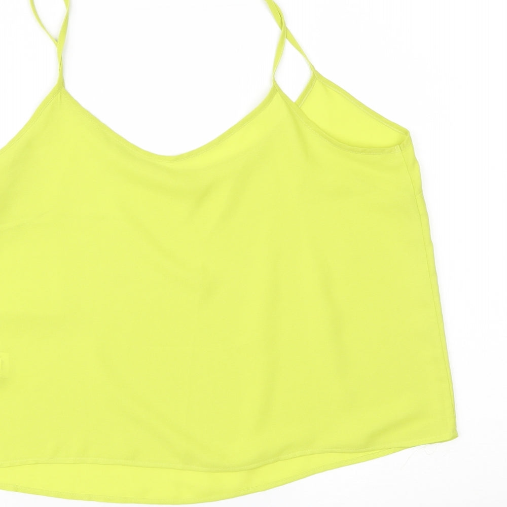 Womens UK Size 10 NEXT Green Cropped T-Shirt