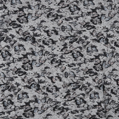 George Womens Grey Animal Print  Basic Blouse Size 8