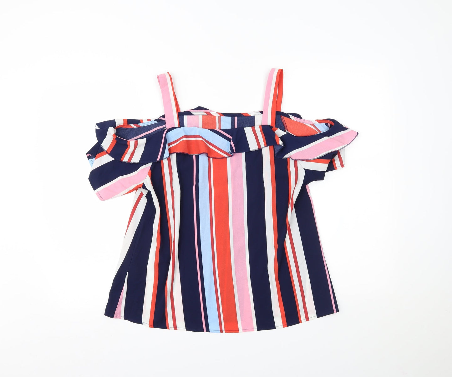 Quiz Womens Multicoloured Striped  Basic Blouse Size 10