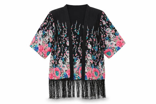 B. You Womens Multicoloured Floral  Cardigan Jumper Size S