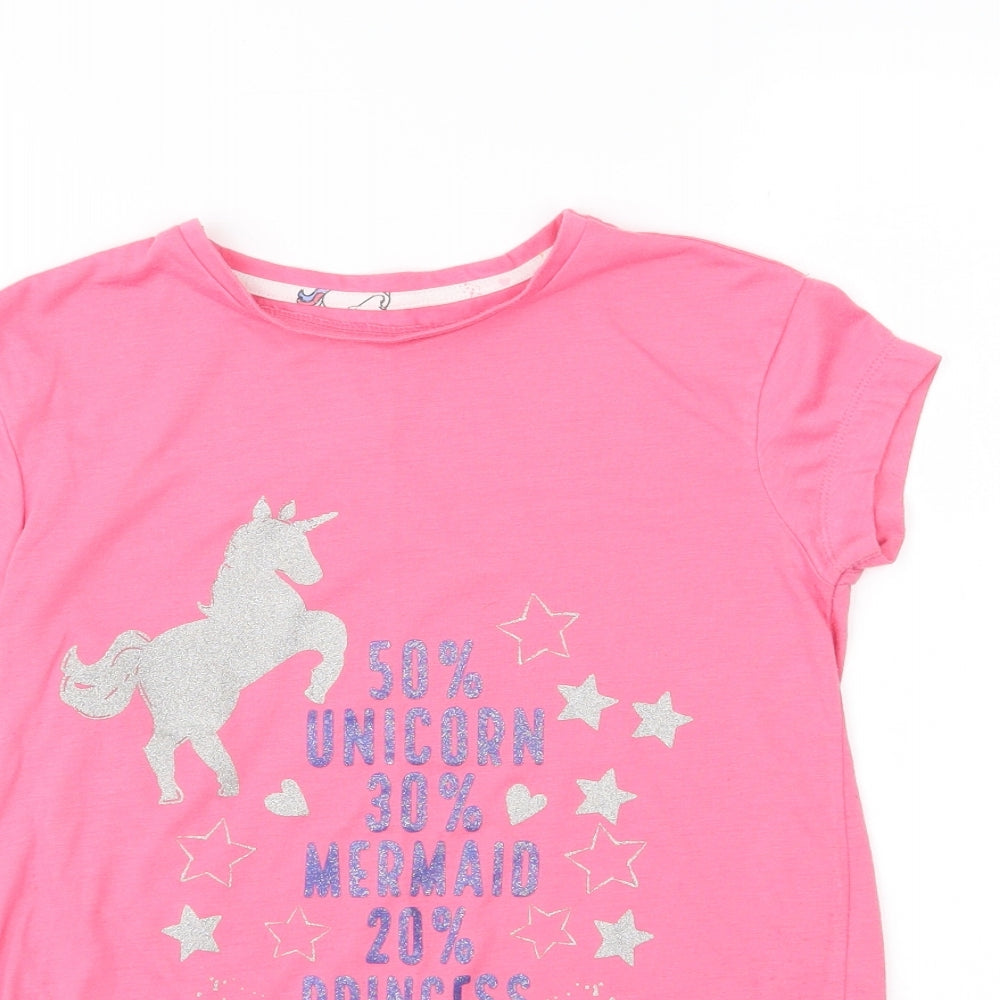 Matalan Girls Pink   Top Pyjama Top Size 10 Years