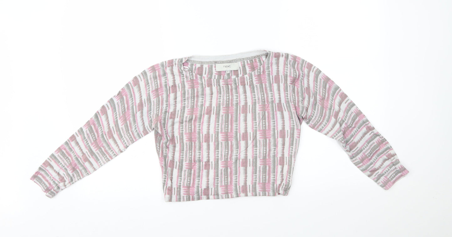 Womens UK Size 8 NEXT Multicoloured Cropped T-Shirt