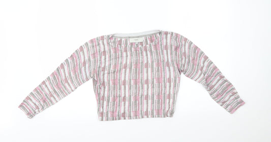 Womens UK Size 8 NEXT Multicoloured Cropped T-Shirt