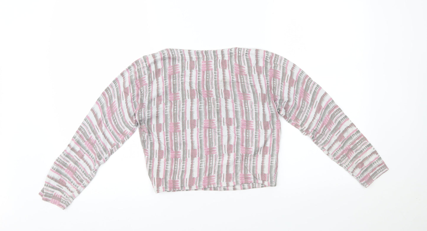 Womens UK Size 8 NEXT Multicoloured Cropped T-Shirt