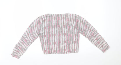 Womens UK Size 8 NEXT Multicoloured Cropped T-Shirt
