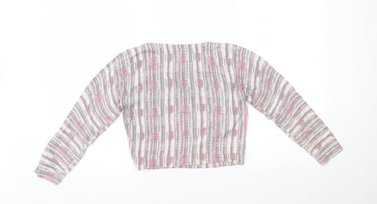 Womens UK Size 8 NEXT Multicoloured Cropped T-Shirt