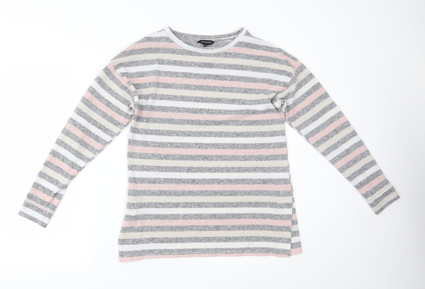 Womens UK Size 8 Peacocks Multicoloured Pullover Jumper