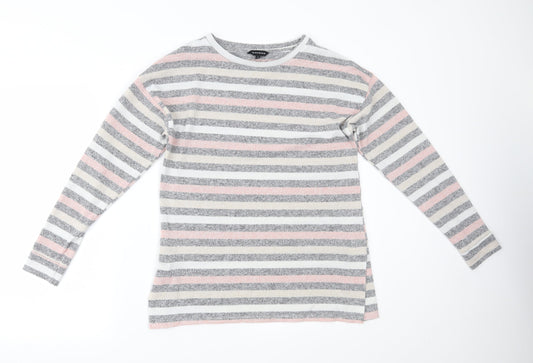 Womens UK Size 8 Peacocks Multicoloured Pullover Jumper