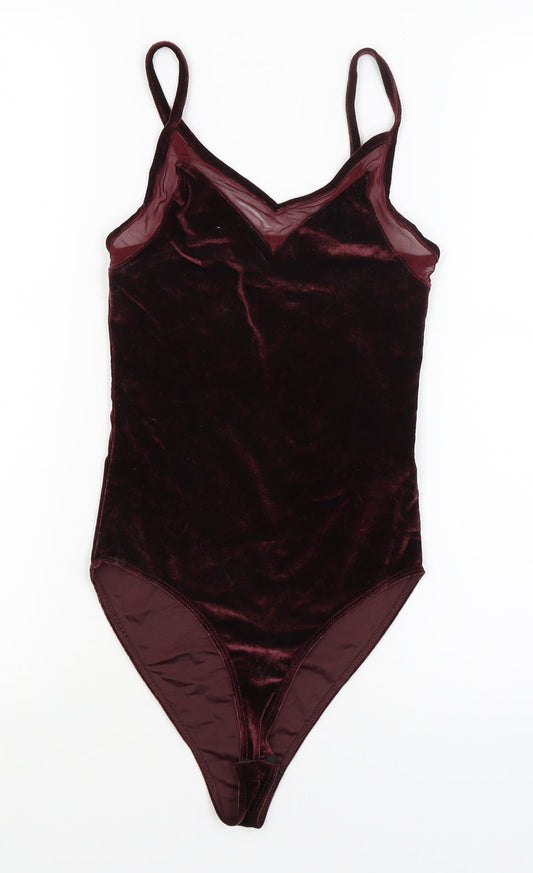New Look Womens Red   Bodysuit One-Piece Size 6
