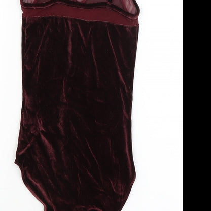 New Look Womens Red   Bodysuit One-Piece Size 6