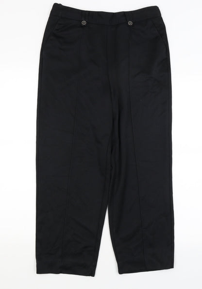 BM Collection Womens Black   Capri Trousers Size 12 L24 in