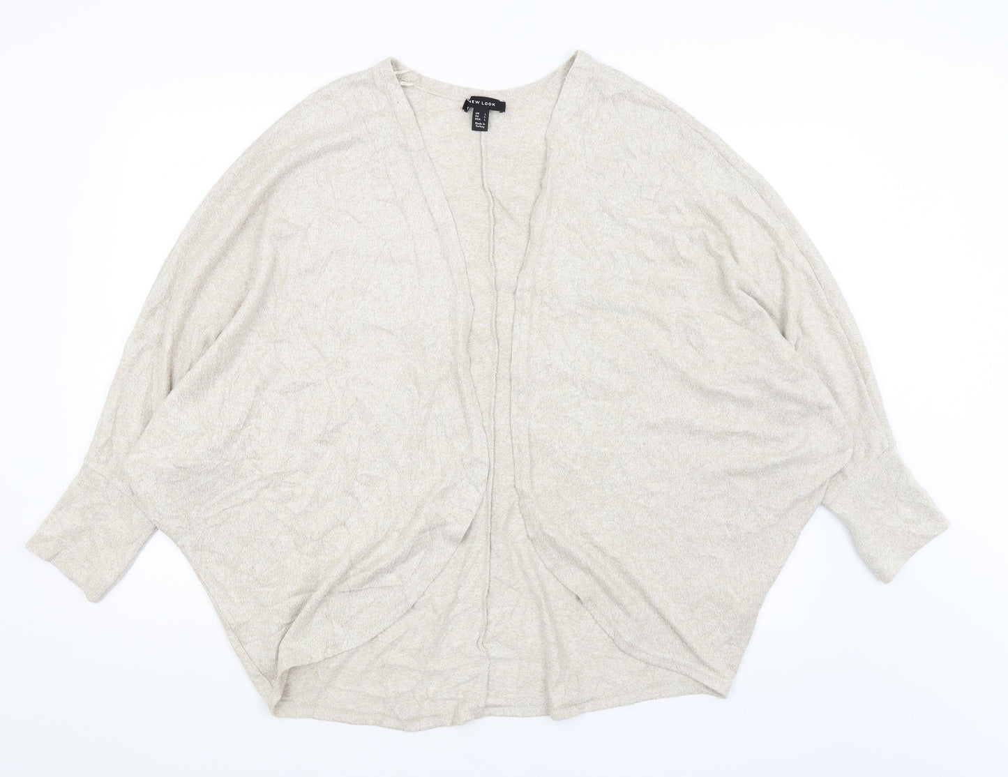 Womens UK Size L New Look Beige Wrap Jumper