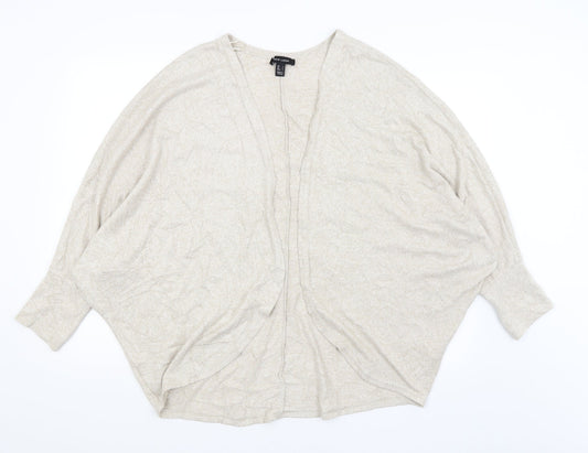 Womens UK Size L New Look Beige Wrap Jumper