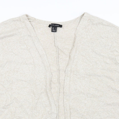 Womens UK Size L New Look Beige Wrap Jumper