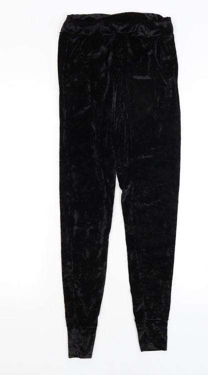 Womens UK Size S Preworn Regular Fit  Black Trousers