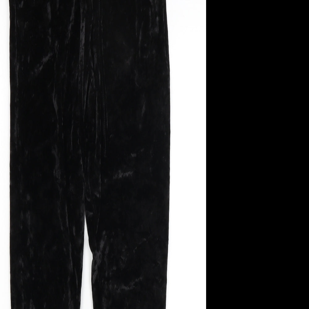 Womens UK Size S Preworn Regular Fit  Black Trousers