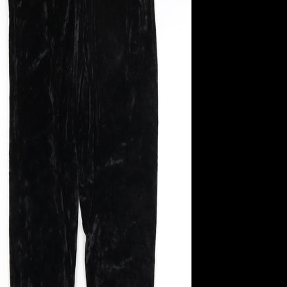 Womens UK Size S Preworn Regular Fit  Black Trousers