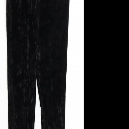 Womens UK Size S Preworn Regular Fit  Black Trousers