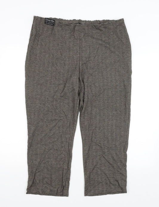 Classics Womens Brown   Cropped Trousers Size 18 L26 in