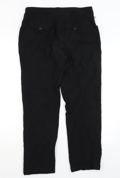 Womens UK Size 12 Club Class Regular Fit Dress Pants Black Trousers