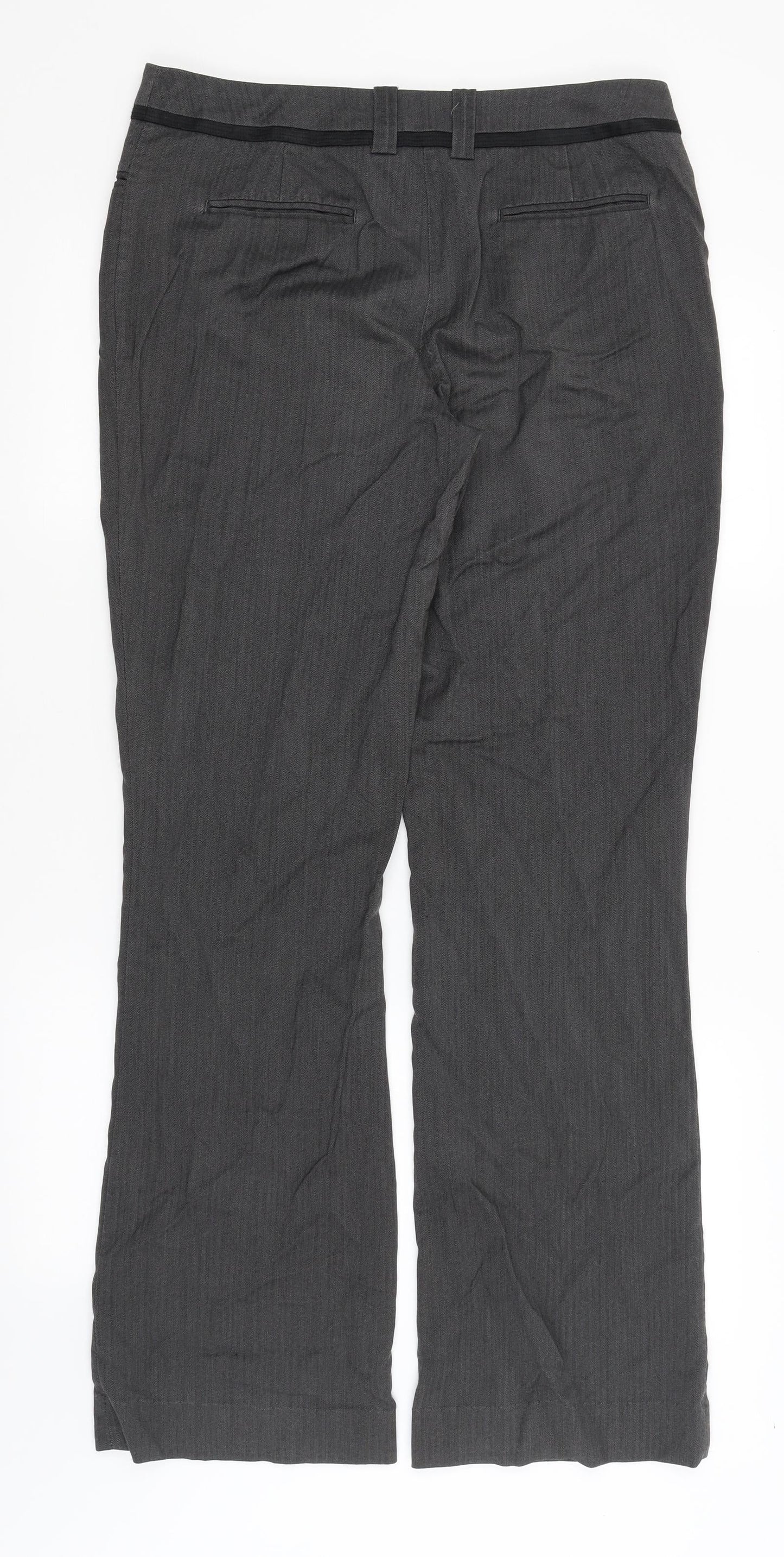 Womens UK Size 10 NEXT Regular Fit Dress Pants Grey Trousers
