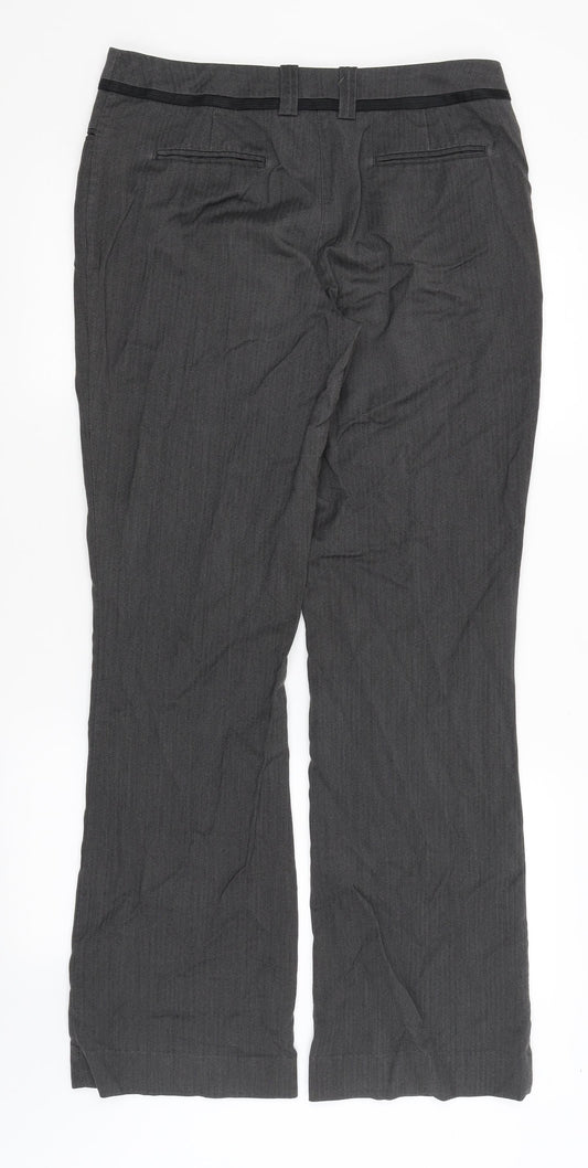 Womens UK Size 10 NEXT Regular Fit Dress Pants Grey Trousers