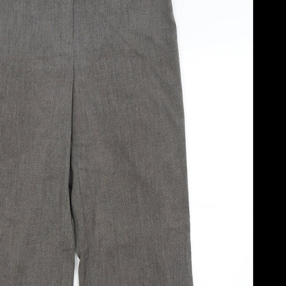 Womens UK Size 10 M&S Regular Fit Dress Pants Grey Trousers