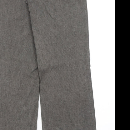 Womens UK Size 10 M&S Regular Fit Dress Pants Grey Trousers