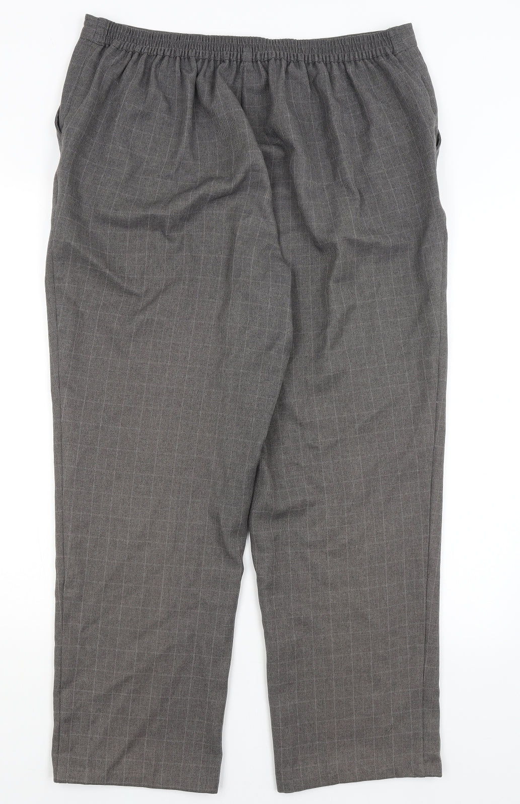 Womens UK Size 18 EWM Regular Fit Dress Pants Grey Trousers